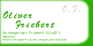 oliver friebert business card